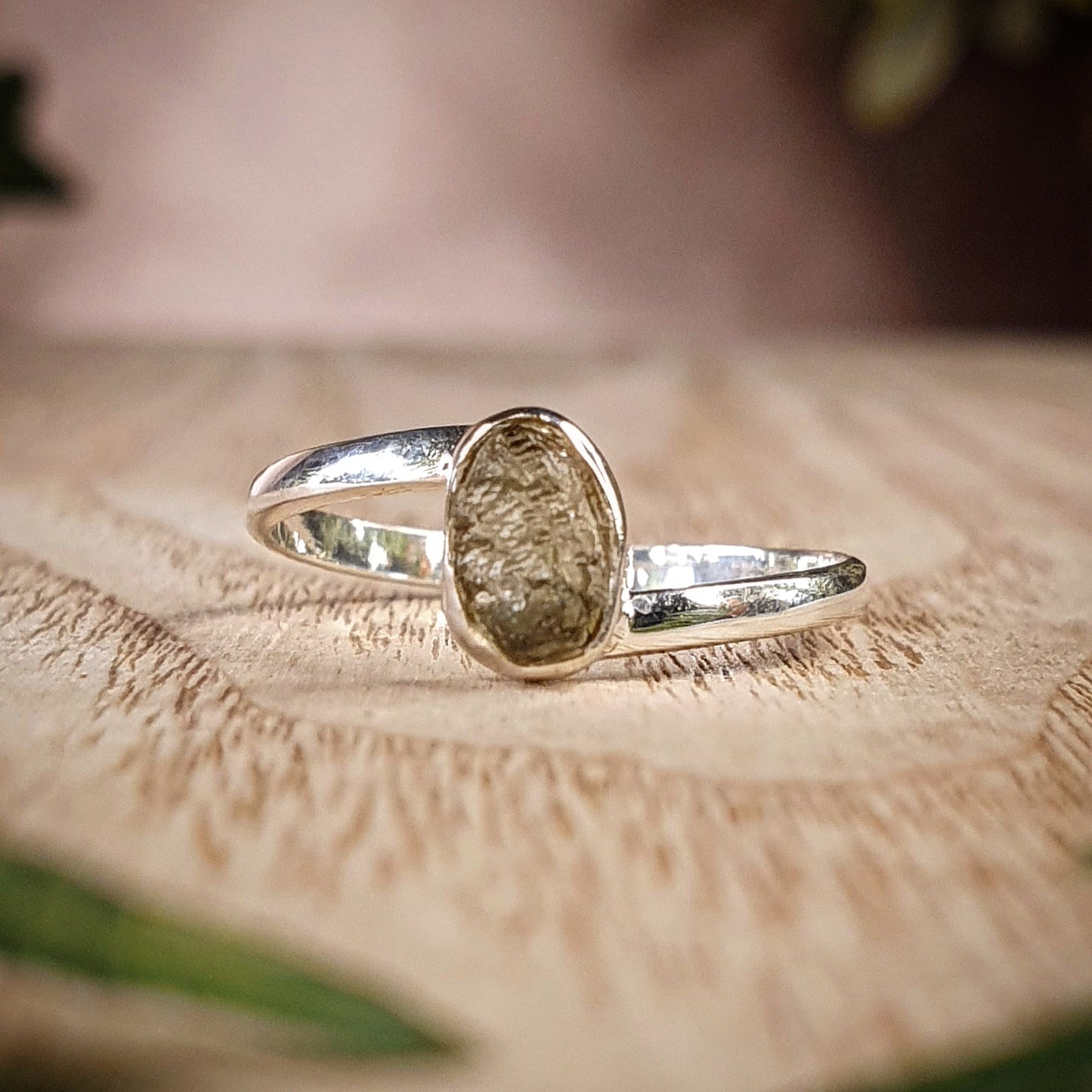 Moldavite Ring - S 7 (mx445)