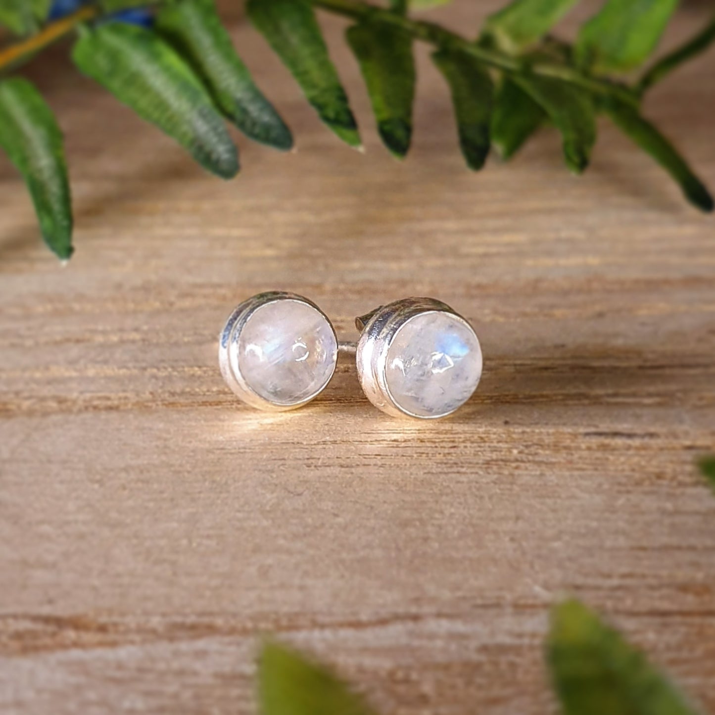 Moonstone Stud Earrings (mx455)