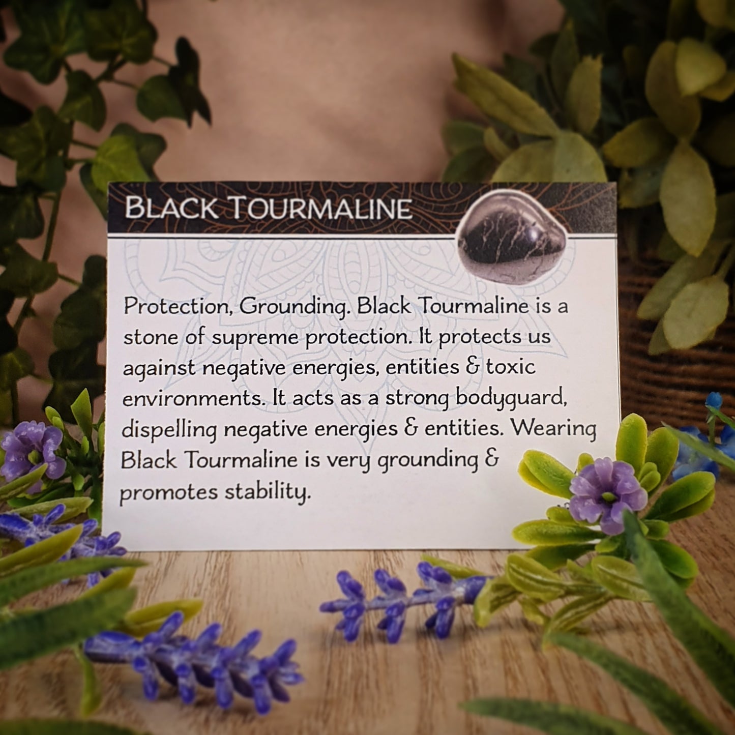 Moonstone, Black Tourmaline Pendant (MX459)
