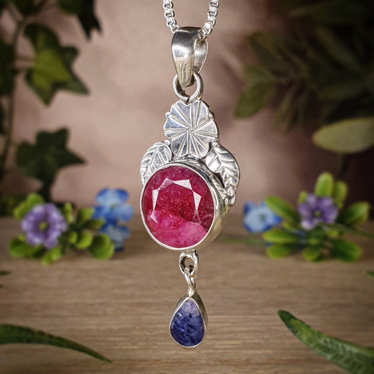 Ruby, Sapphire Pendant (mx479)