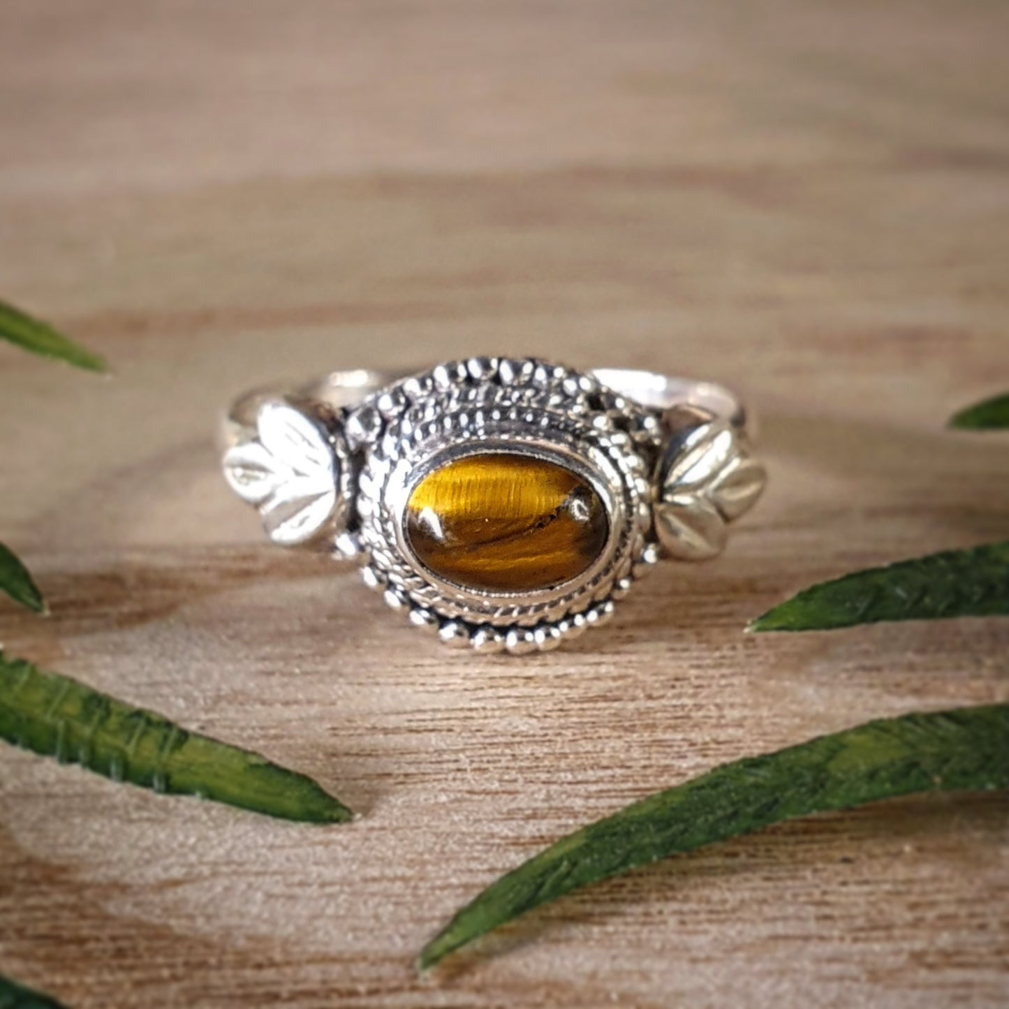 Tiger's Eye Ring - s 9 (mx507)