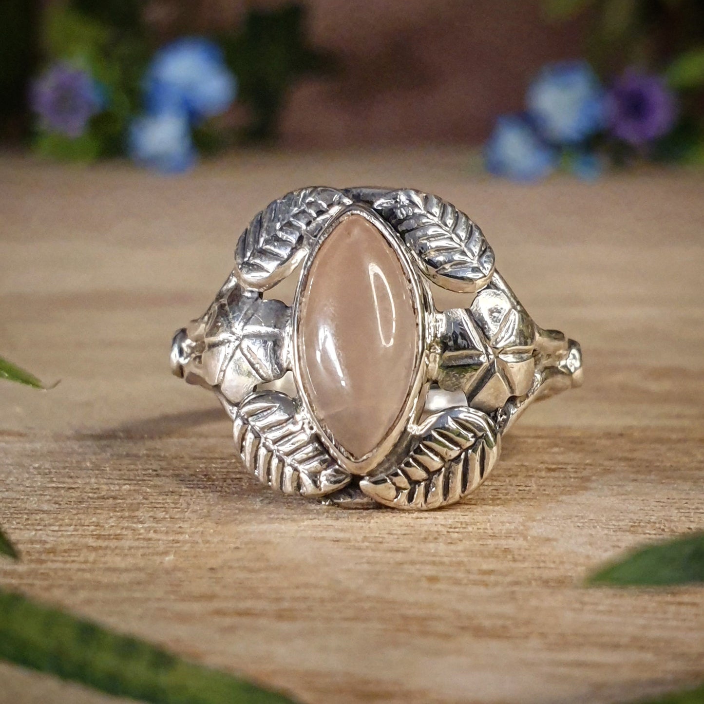 Rose Quartz Ring - Size 8 (mx541)