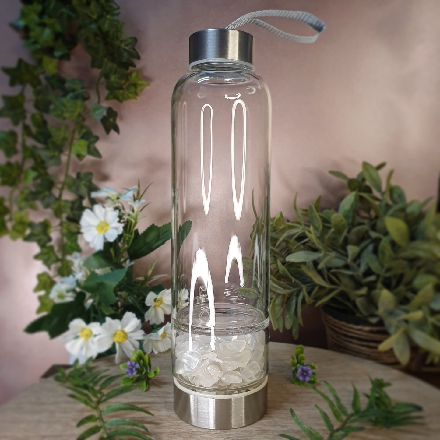 Crystal Water Bottle - Clear Quartz