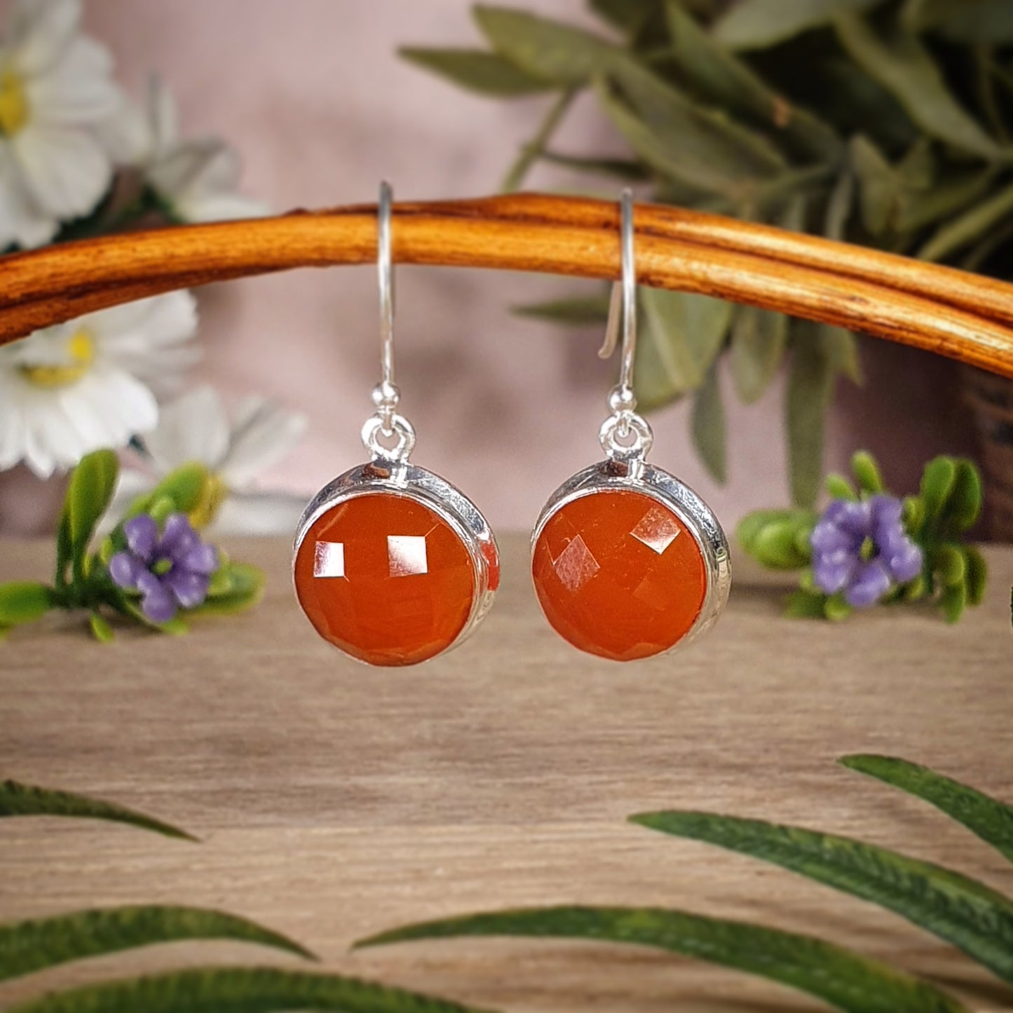 Carnelian Earrings (mx641)