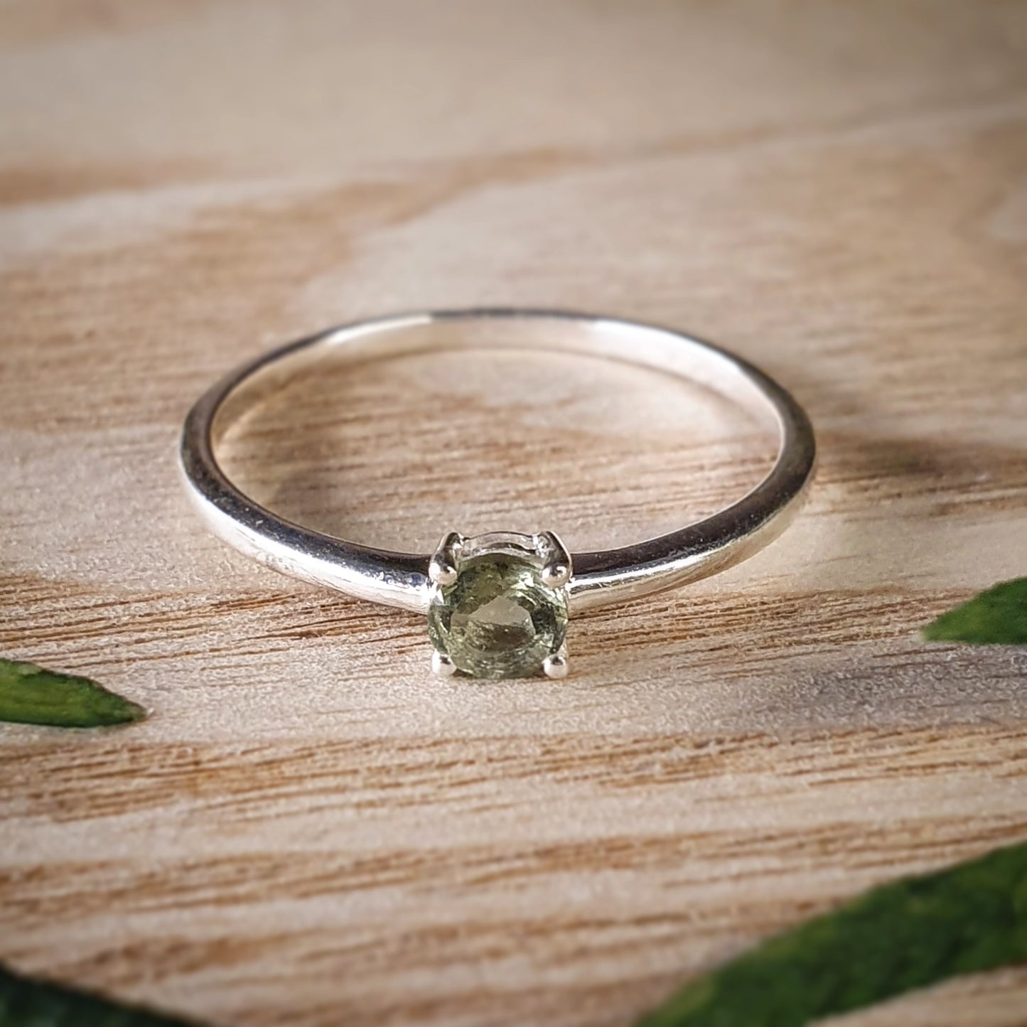 Moldavite Ring - size 9 (mx681)