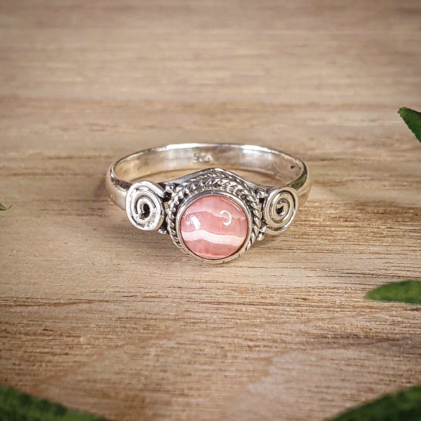 Rhodochrosite Ring - size 8.5 (mx708)