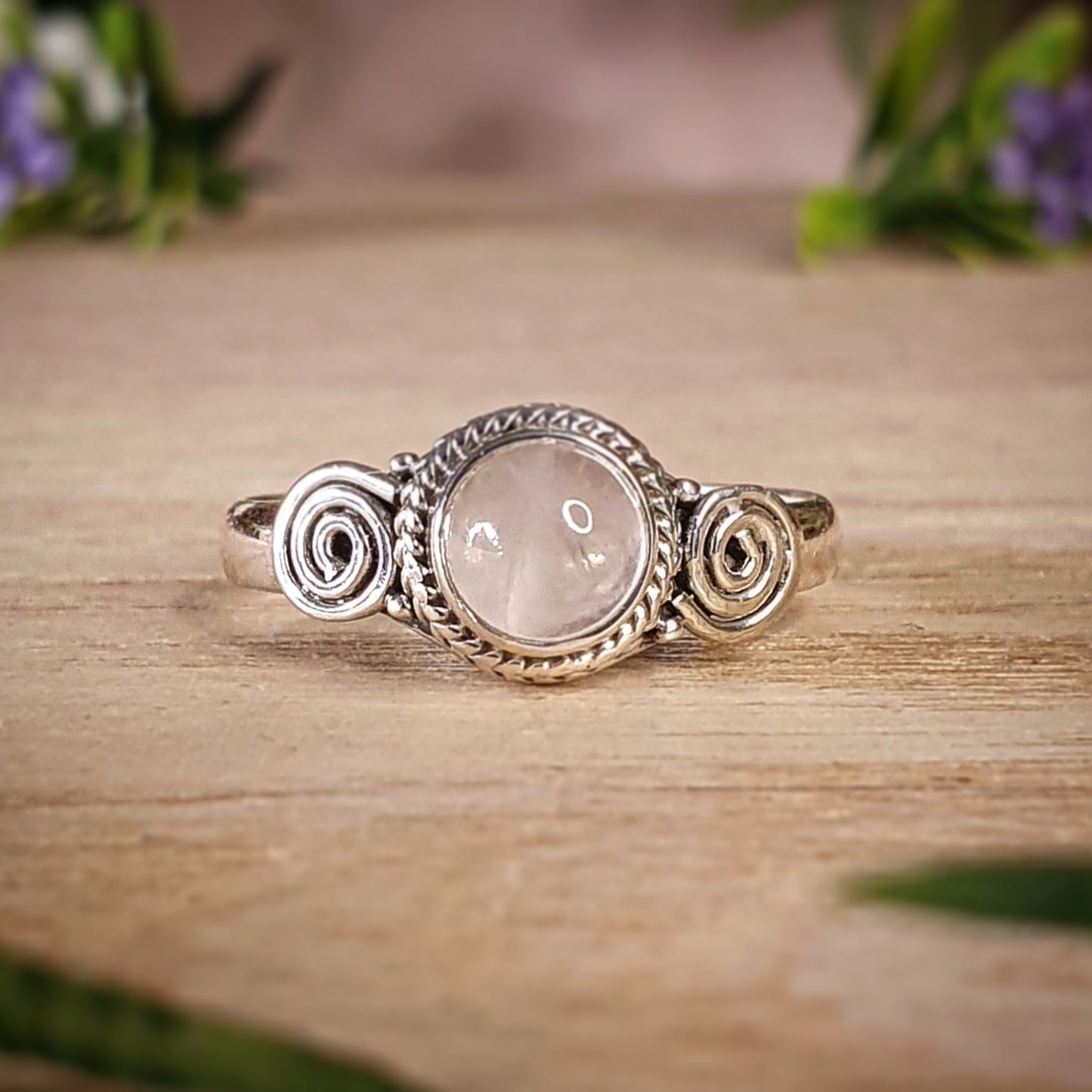 Rose Quartz Ring - Size 9 (mx723)