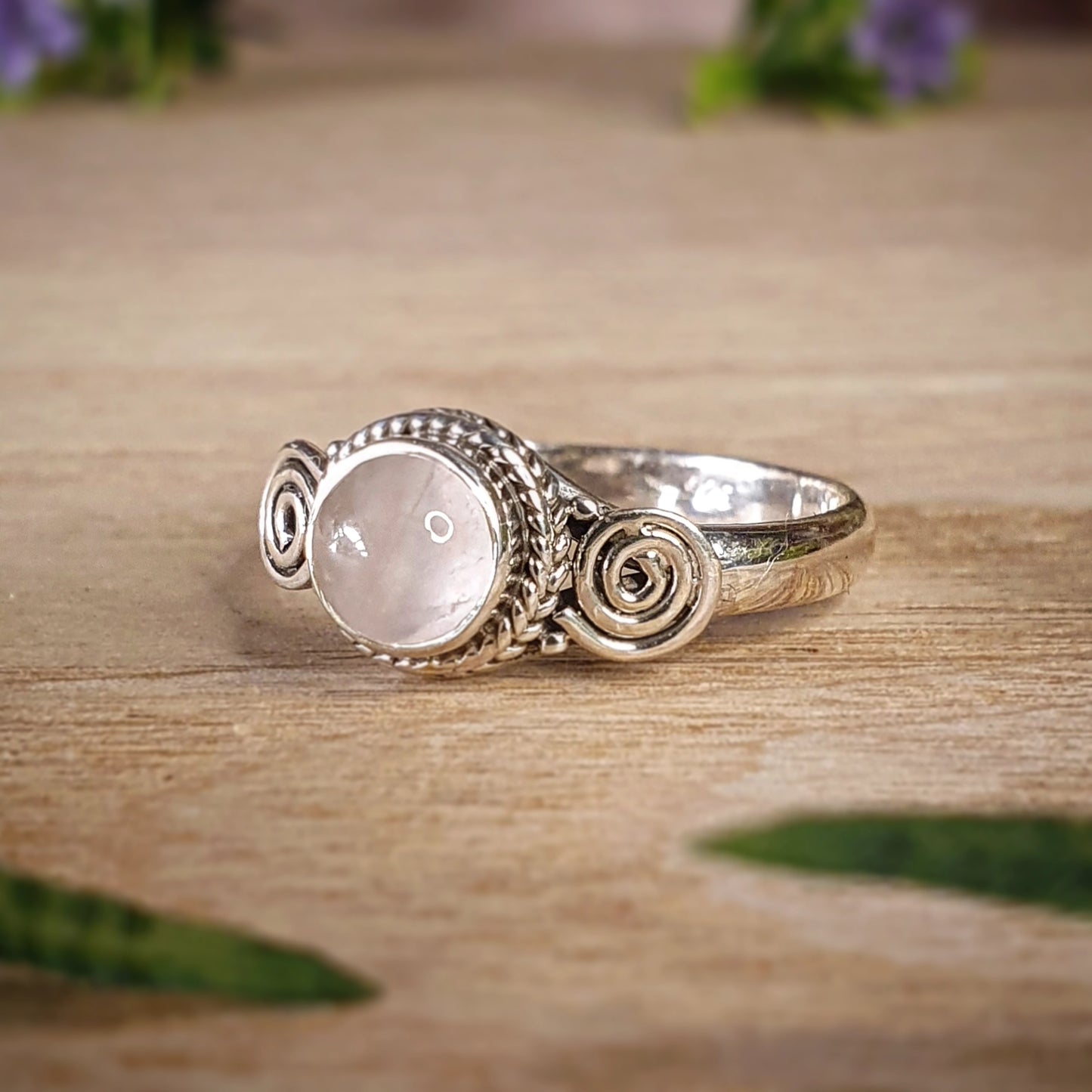 Rose Quartz Ring - Size 9 (mx723)