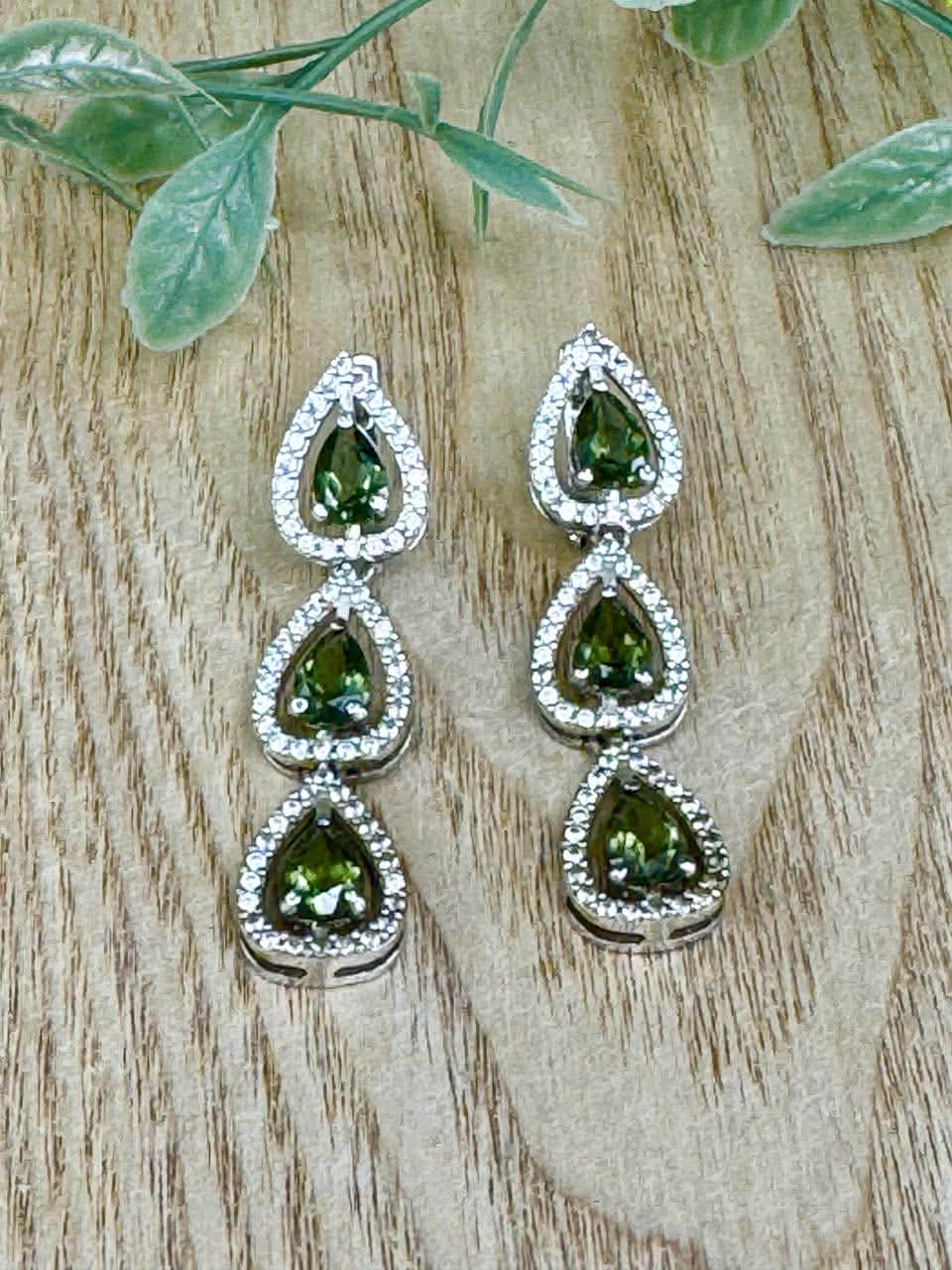 Exquisite Moldavite Earrings