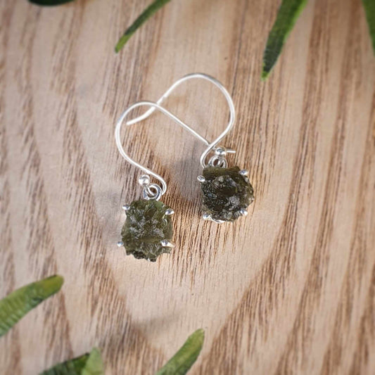 Moldavite Earrings (mx602)