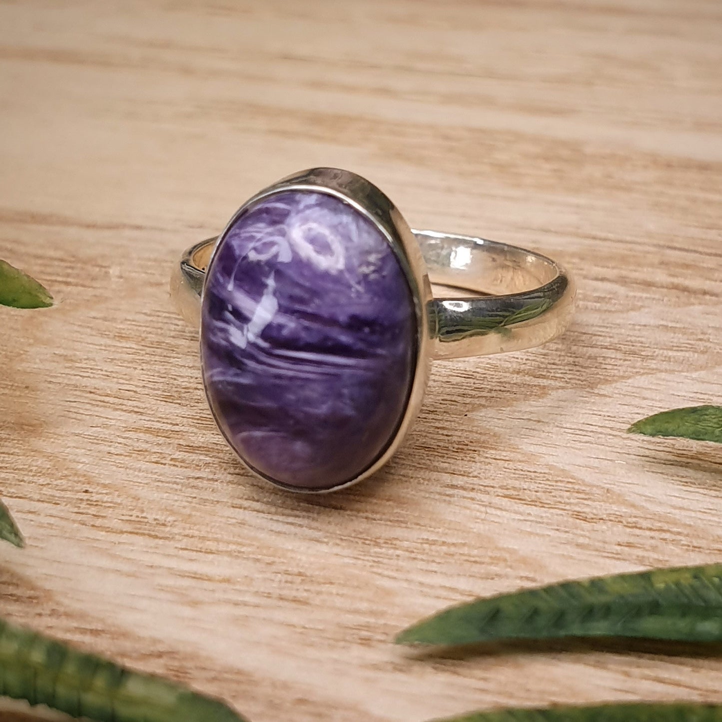 Charoite Ring - Size 9 / S (ZX371)