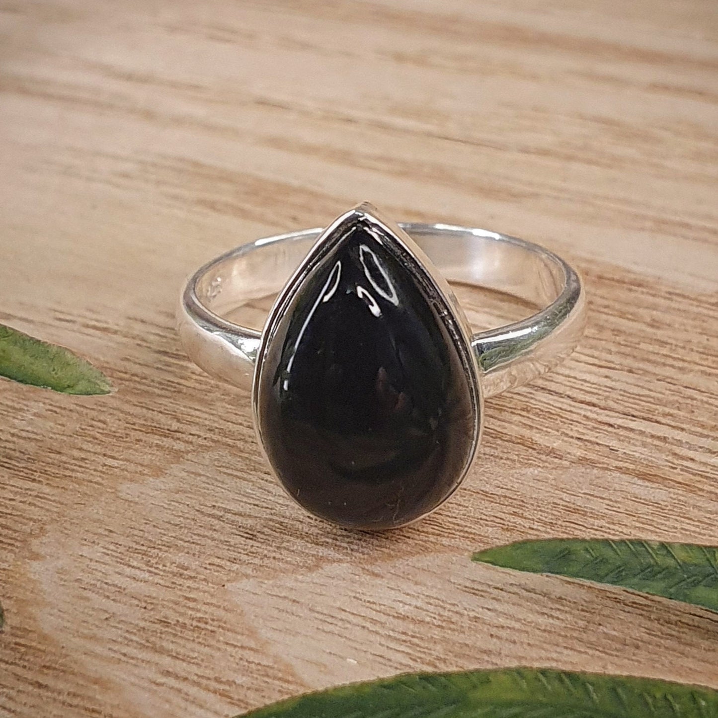 Black Onyx Ring - Size 10/U (ZX516)