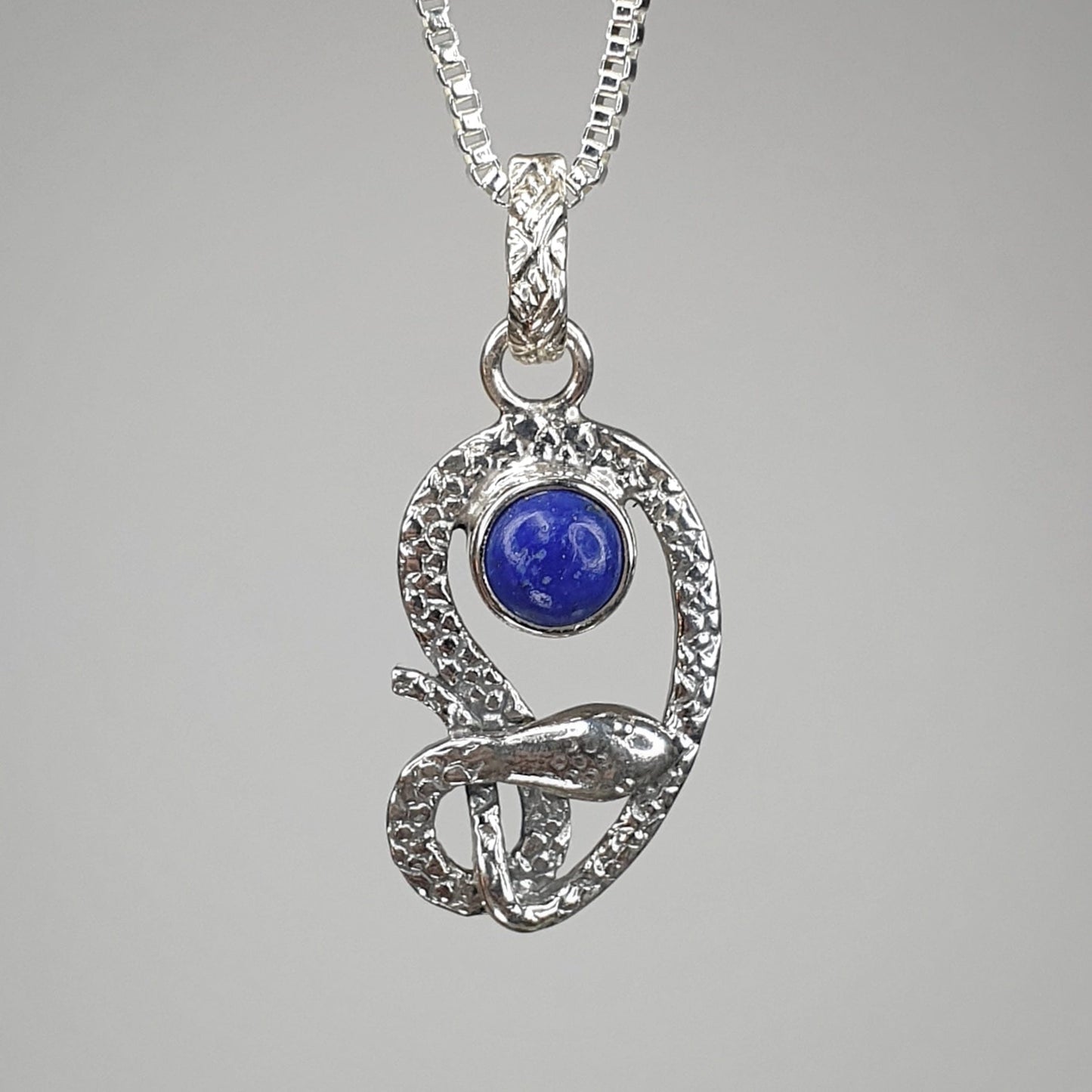 Lapis Lazuli Snake Pendant - ON SALE