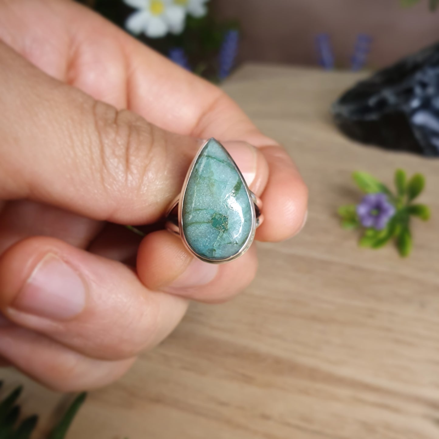 Chrysocolla Ring - Size 6.5  - ON SALE